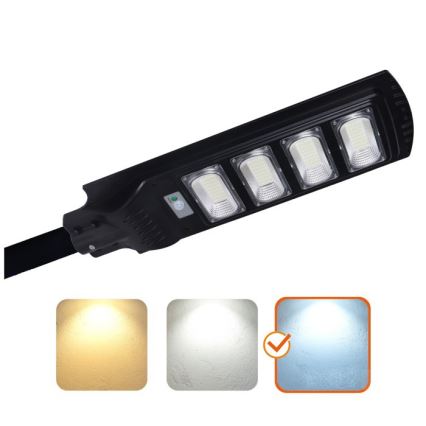 LED reguliuojama saulės gatvės lempa su jutikliu URBI LED/11W/3,2V 6500K 15000 mAh IP54 + nuotolinis valdymas