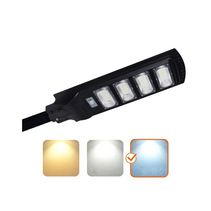 LED reguliuojama saulės gatvės lempa su jutikliu URBI LED/11W/3,2V 6500K 15000 mAh IP54 + nuotolinis valdymas