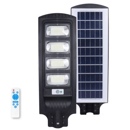 LED reguliuojama saulės gatvės lempa su jutikliu URBI LED/11W/3,2V 6500K 15000 mAh IP54 + nuotolinis valdymas