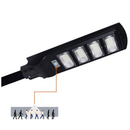 LED reguliuojama saulės gatvės lempa su jutikliu URBI LED/11W/3,2V 6500K 15000 mAh IP54 + nuotolinis valdymas