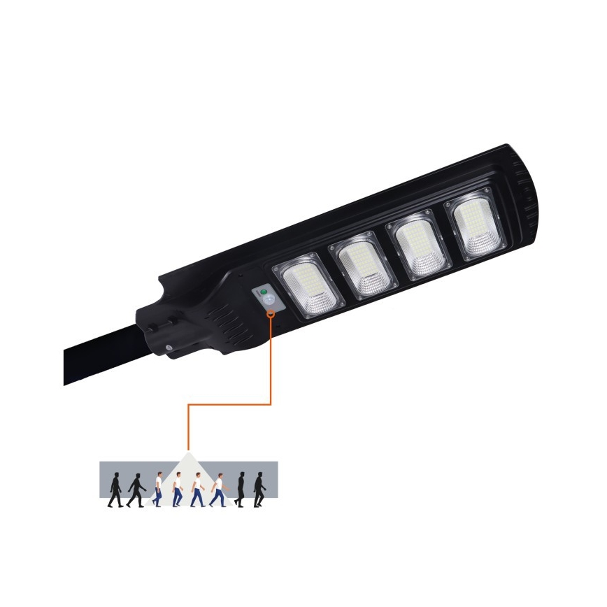 LED reguliuojama saulės gatvės lempa su jutikliu URBI LED/11W/3,2V 6500K 15000 mAh IP54 + nuotolinis valdymas