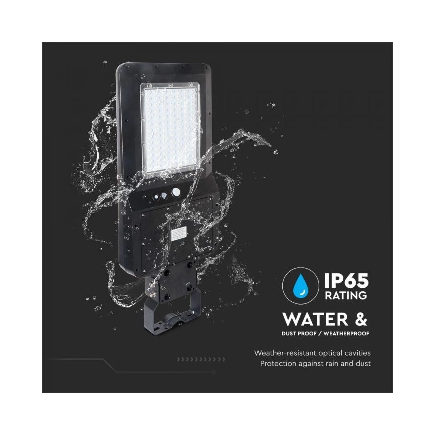 LED Saulės gatvės šviestuvas su jutikliu LED/40W/9,6V IP65 4000K + nuotolinis valdymas
