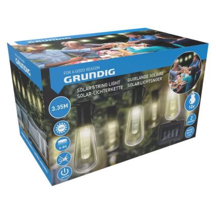 LED Saulės girlianda 3,35 m 10xLED/1,2V 600 mAh