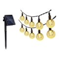 LED Saulės girlianda 30xLED/0,12W/1,2V 1xAA 3000K IP44 400 mAh