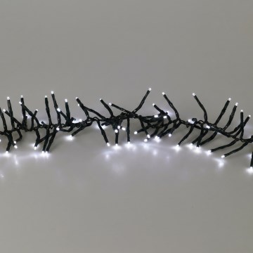 LED saulės girlianda 768xLED/3,7V/13 funkcijų 1200 mAh 8,6 m IP44 šaltai balta + nuotolinis valdymas