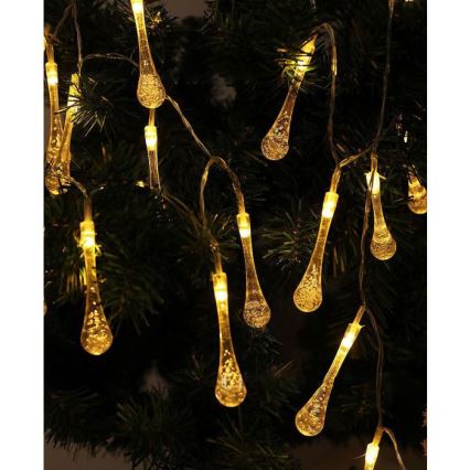 LED saulės girlianda su sutemų jutikliu 20xLED/0,72W/1,2V 600 mAh 4,7m IP44