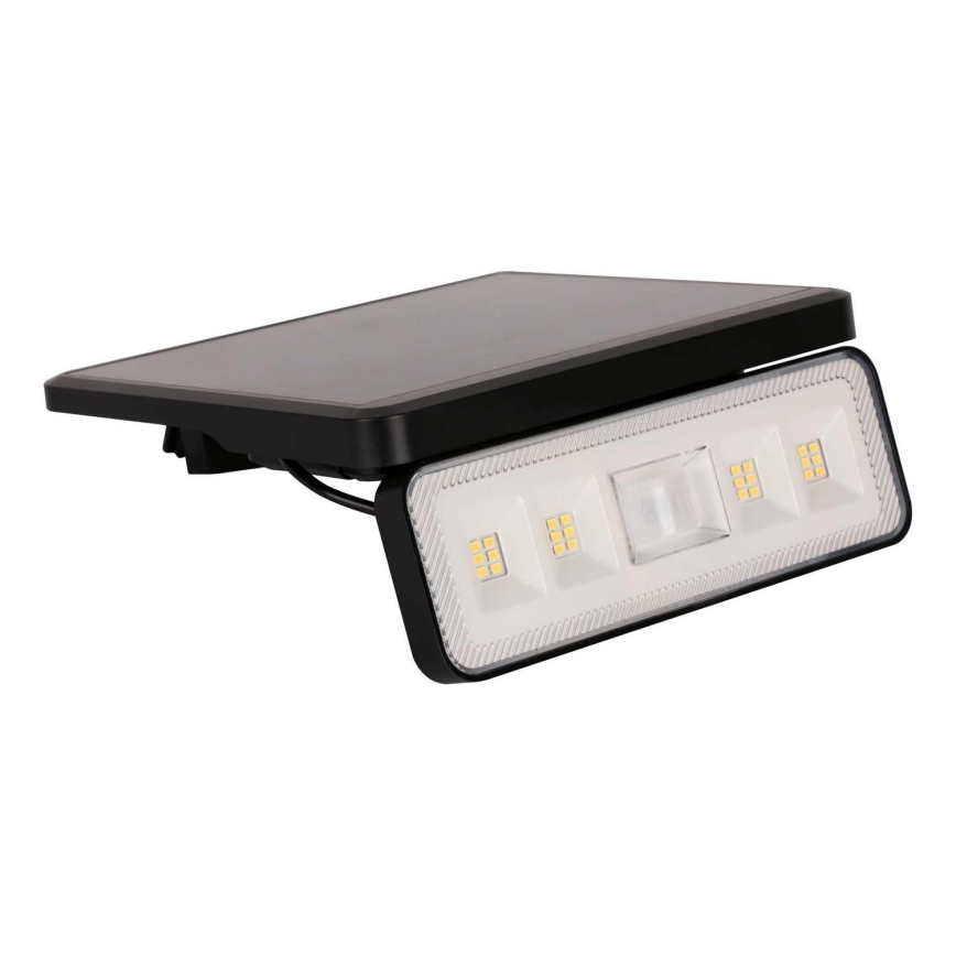 LED Saulės lauko Prožektoriaus šviestuvas su jutikliu LED/8W/3,7V 2000 mAh IP54 juoda