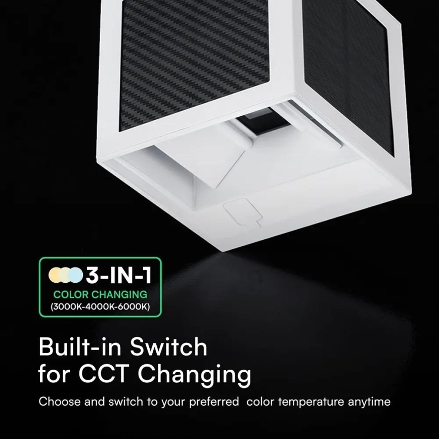LED saulės sieninis šviestuvas su jutikliu LED/9W/3,7V 3000/4000/6000K IP65 2600 mAh baltas