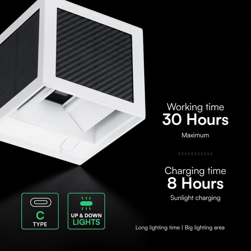 LED saulės sieninis šviestuvas su jutikliu LED/9W/3,7V 3000/4000/6000K IP65 2600 mAh baltas