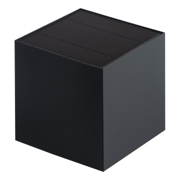 LED saulės lauko sieninis šviestuvas su jutikliu REKA LED/3W/3,7V 1800 mAh 3000/4000/6500K IP65 juodas