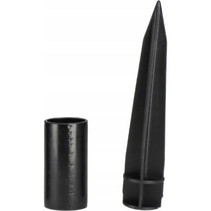 LED saulės lempa, 1,2 V, 6500 K, 200 mAh, skersmuo 10 cm, IP44, balta/juoda