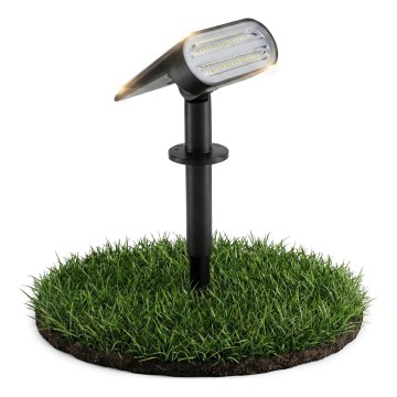 LED saulės lempa 2 viename LED/3,7V 1200 mAh IP54 juoda