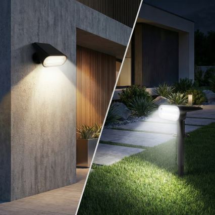 LED saulės lempa 2 viename LED/3,7V 1200 mAh IP54 juoda