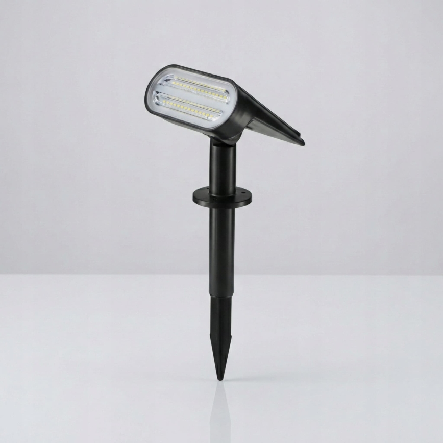 LED saulės lempa 2 viename LED/3,7V 1200 mAh IP54 juoda