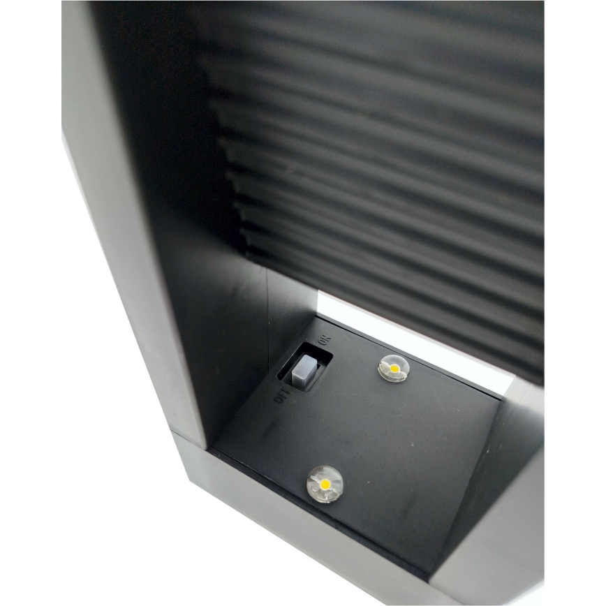 LED saulės lempa 2xLED/1,2V 200 mAh IP44 juoda