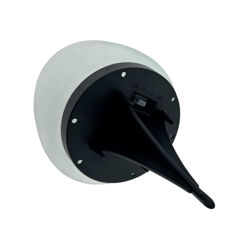 LED saulės lempa 2xLED/1,2V 300 mAh IP44 juoda/balta