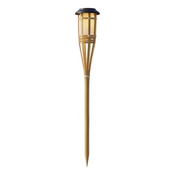 LED saulės lempa BAMBOO LED/1,2V 150 mAh 1800K 56 cm IP44 smėlinė