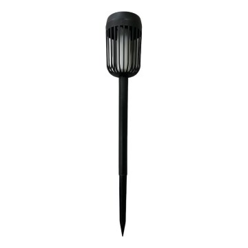 LED saulės lempa FLAME LED/1,2V 100 mAh 1800K 37 cm IP44 juoda