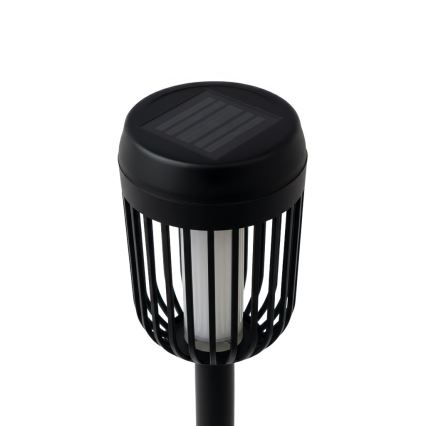 LED saulės lempa FLAME LED/1,2V 100 mAh 1800K 37 cm IP44 juoda