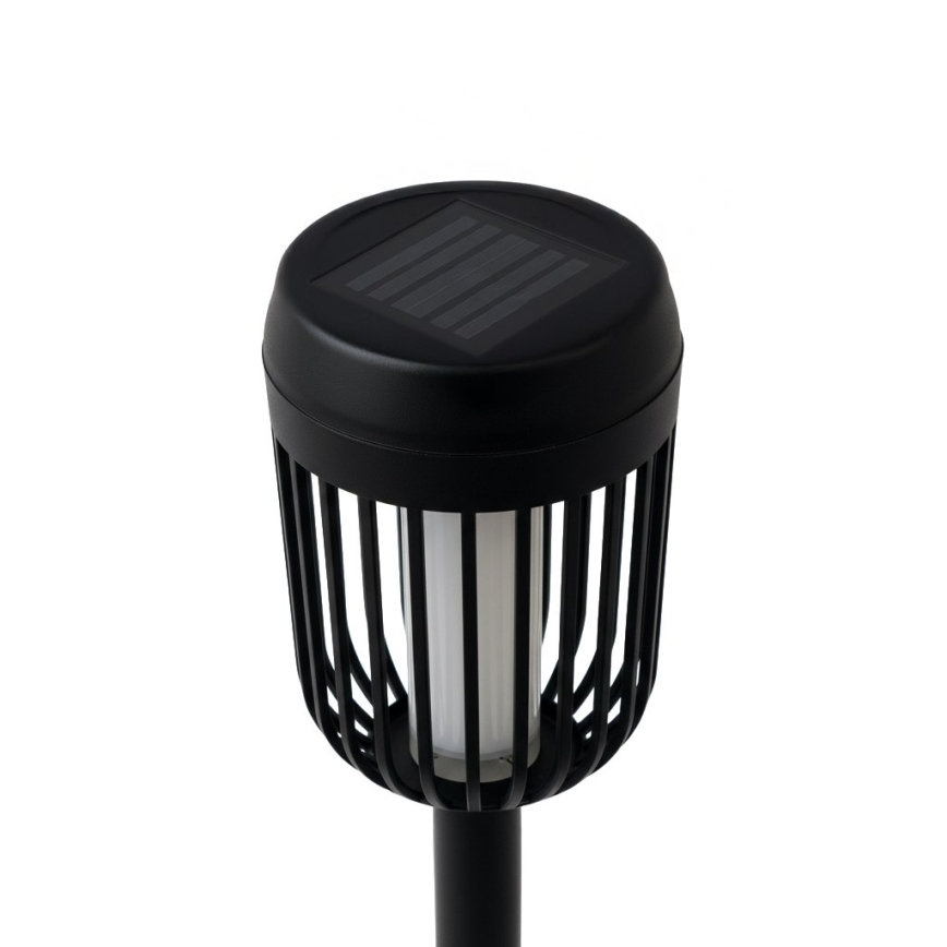 LED saulės lempa FLAME LED/1,2V 100 mAh 1800K 37 cm IP44 juoda