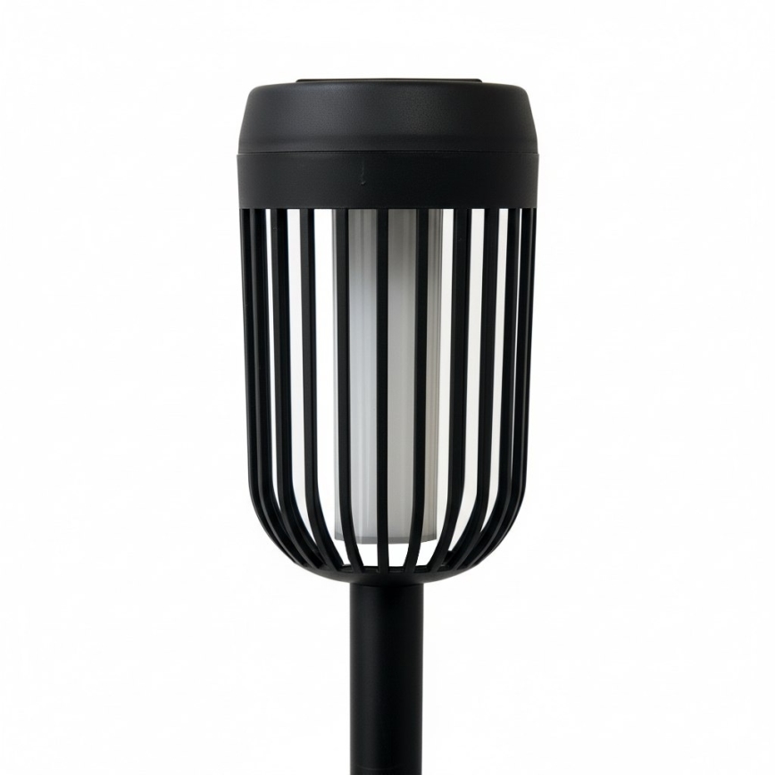LED saulės lempa FLAME LED/1,2V 100 mAh 1800K 37 cm IP44 juoda
