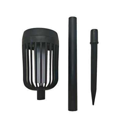 LED saulės lempa FLAME LED/1,2V 100 mAh 1800K 37 cm IP44 juoda