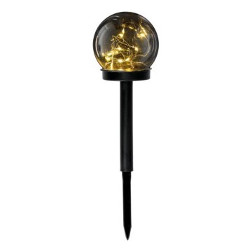 LED Saulės lempa GLEAM LED/1,2V 3000K IP44 40 mAh dūminė/juoda