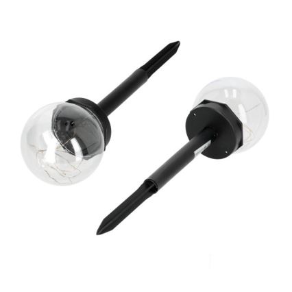 LED saulės lempa GLEAM LED/1,2V 3000K IP44 40 mAh skaidri/juoda