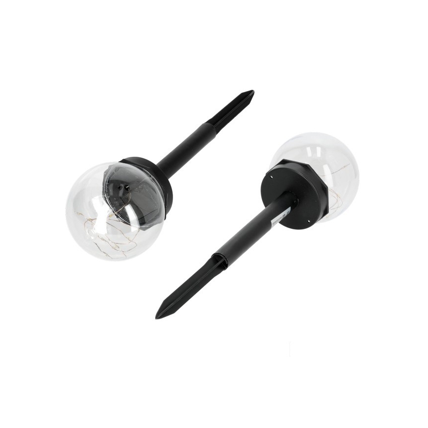 LED saulės lempa GLEAM LED/1,2V 3000K IP44 40 mAh skaidri/juoda