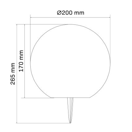 LED saulės lempa KULA LED/3,2V 3000/4000/6500K skersmuo 20 cm 500 mAh IP65 balta