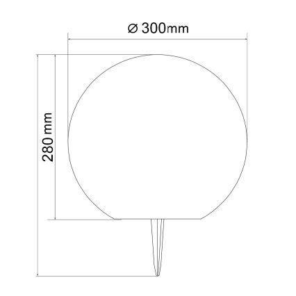 LED saulės lempa KULA LED/3,2V 3000/4000/6500K Ø 30 cm 600 mAh IP65 balta