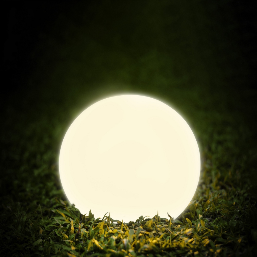 LED saulės lempa KULA LED/3,7V 3000/4000/6500K skersmuo 40 cm 2000 mAh IP65 balta