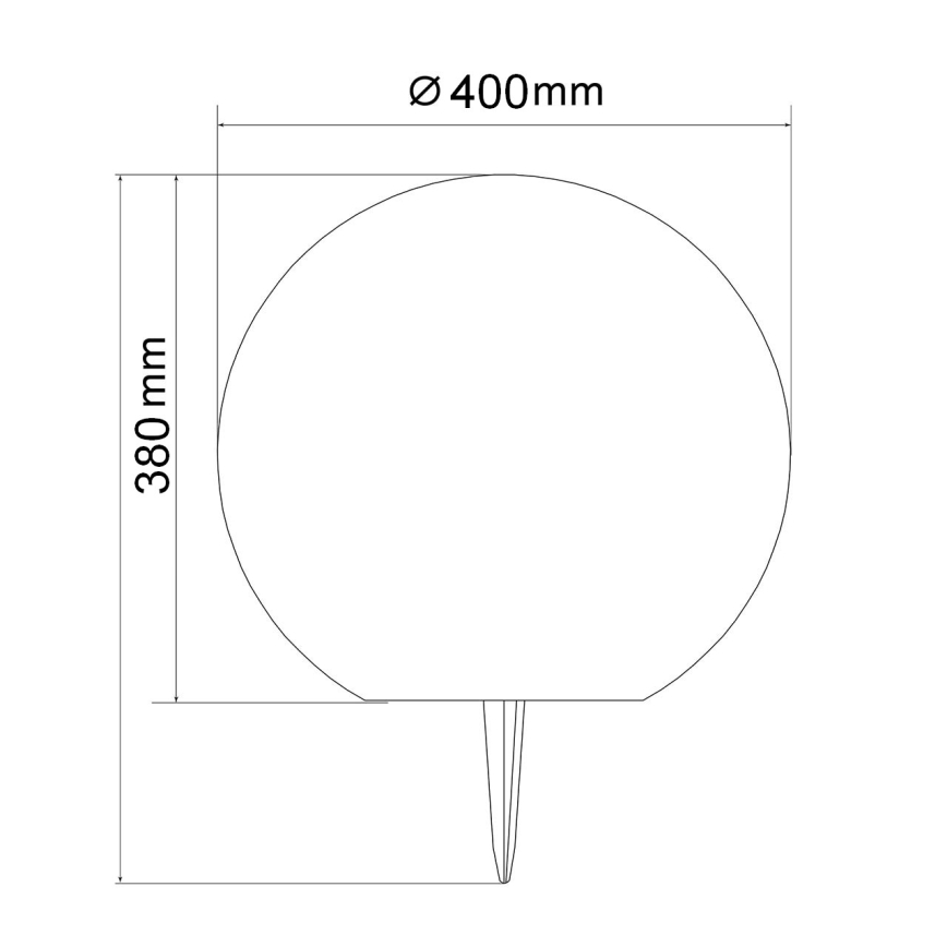 LED saulės lempa KULA LED/3,7V 3000/4000/6500K skersmuo 40 cm 2000 mAh IP65 balta