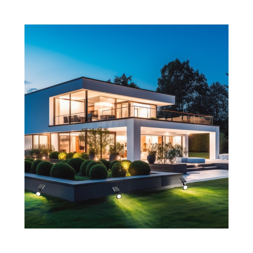 LED saulės lempa LANCE LED/3,7V 6000K IP44 1500 mAh