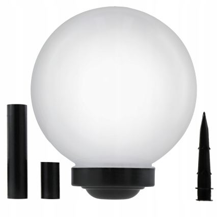 LED saulės lempa LED/1,2 V 6500 K 200 mAh skersmuo 30 cm IP44 balta/juoda