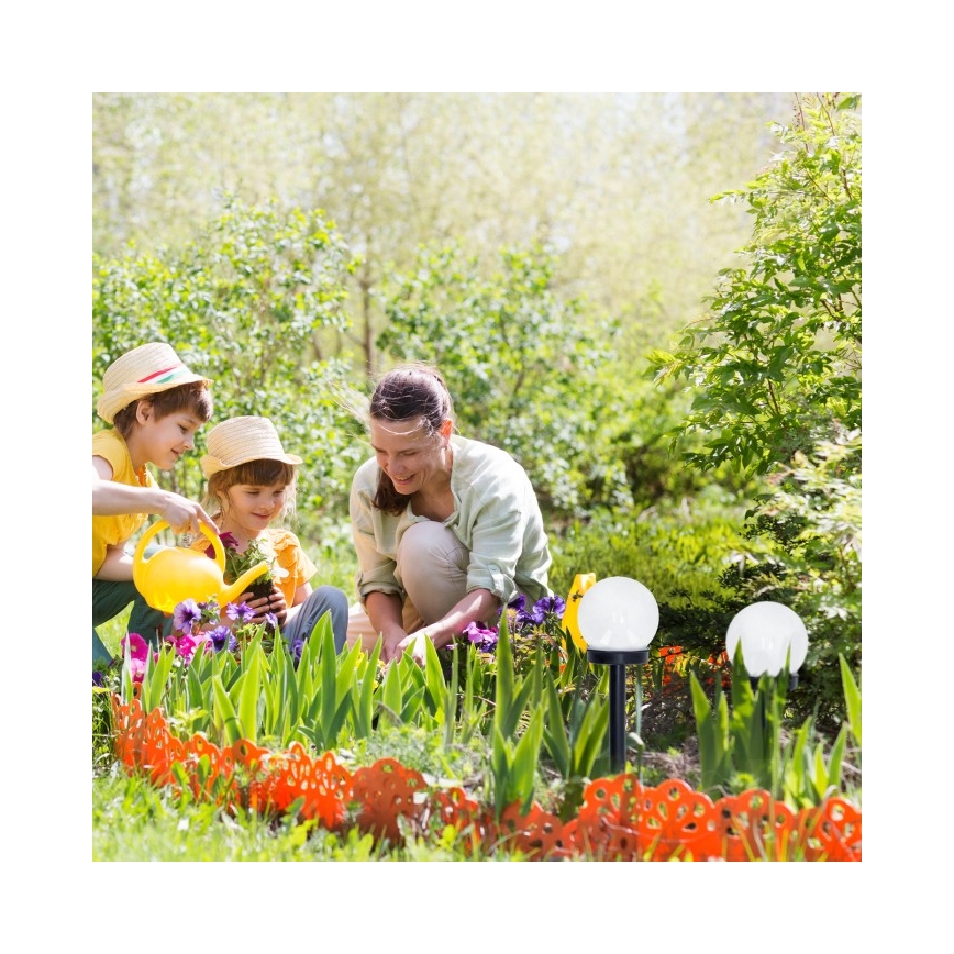 LED saulės lempa SPHERE LED/1,2V 4000K IP44 40 mAh skers. 10 cm