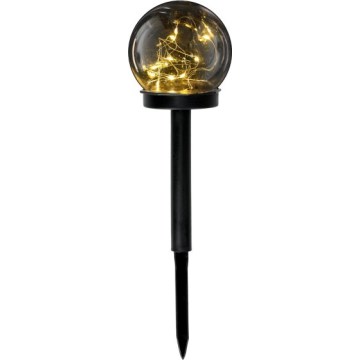 LED saulės lempa su jutikliu GLEAM LED/1,2V 3000K IP44 40 mAh dūminė/juoda