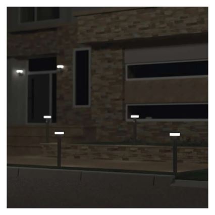 LED saulės lempa su jutikliu LED/2W/3,7V 1200 mAh IP44 50 cm