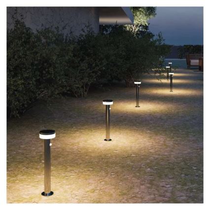 LED saulės lempa su jutikliu LED/2W/3,7V 1200 mAh IP44 80 cm