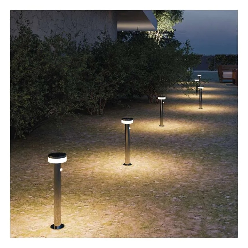 LED saulės lempa su jutikliu LED/2W/3,7V 1200 mAh IP44 80 cm