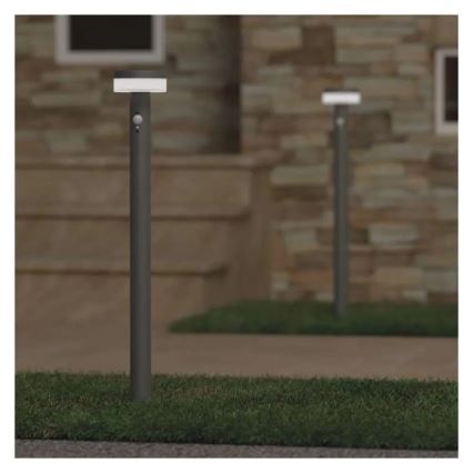 LED saulės lempa su jutikliu LED/2W/3,7V 1200 mAh IP44 80 cm