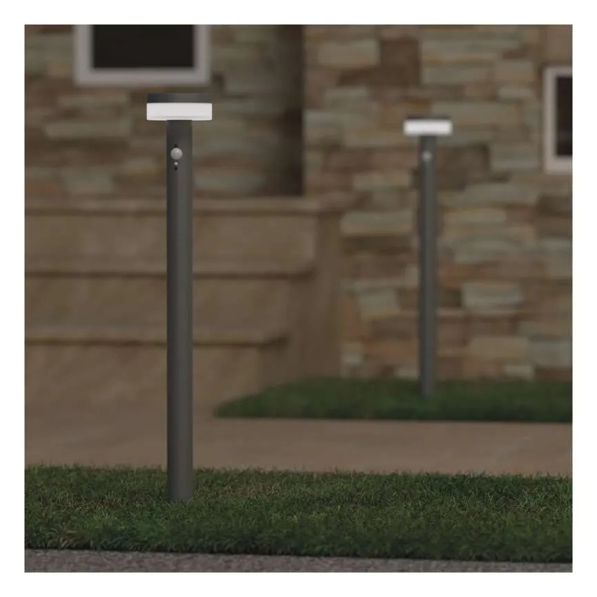LED saulės lempa su jutikliu LED/2W/3,7V 1200 mAh IP44 80 cm
