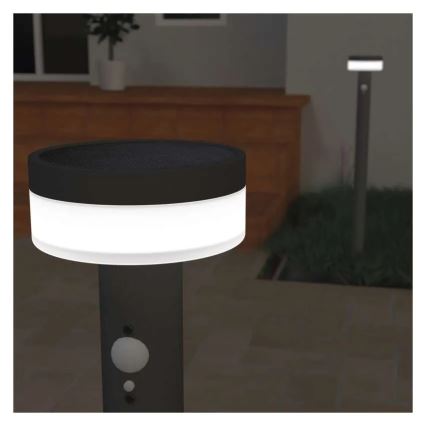 LED saulės lempa su jutikliu LED/2W/3,7V 1200 mAh IP44 80 cm