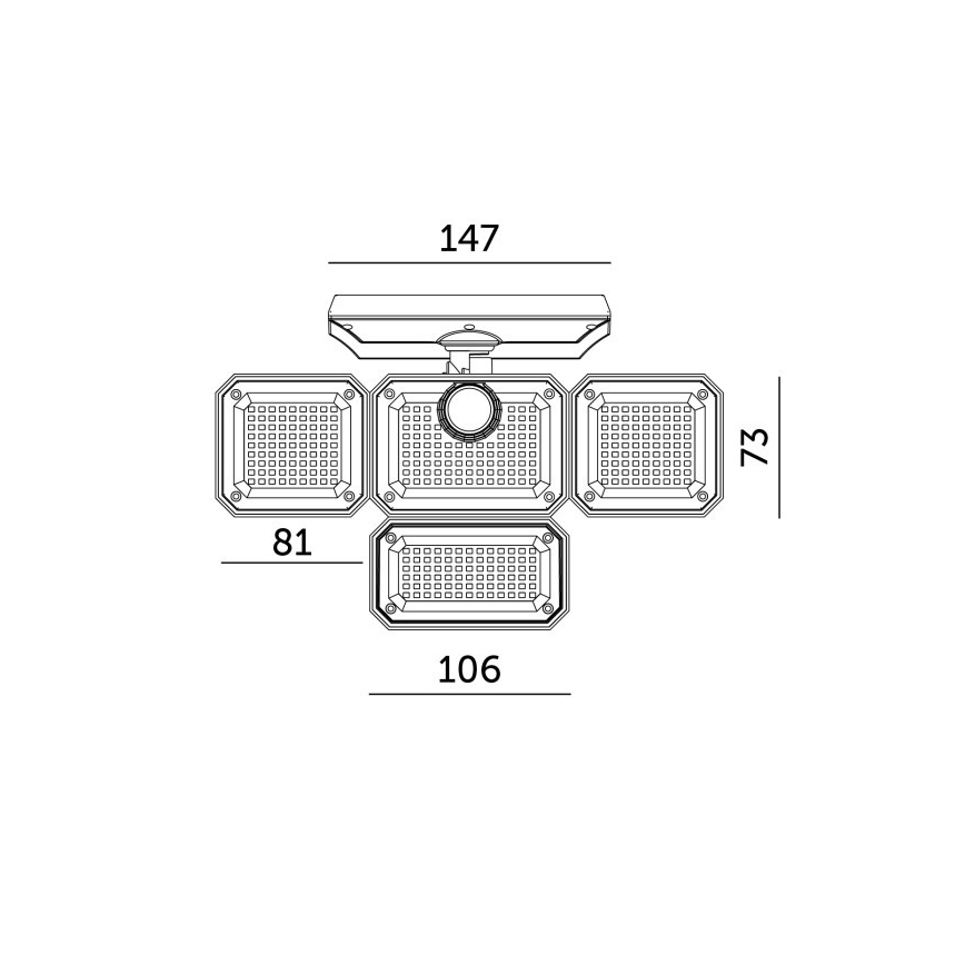 LED saulės prožektorius su jutikliu GLOW LED/2,5W/3,7V 6500K IP44 2400 mAh + nuotolinis valdymas