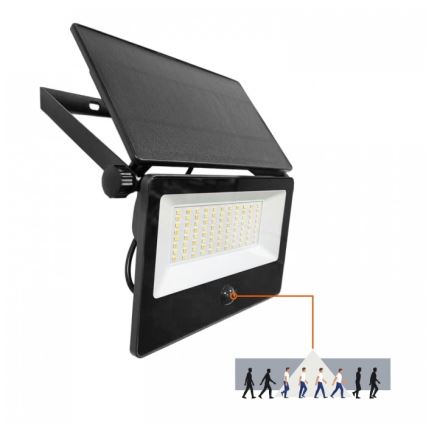 LED saulės prožektorius su jutikliu NCS G2 LED/30W/3,7V 3000/4000/6500K IP54 5200 mAh
