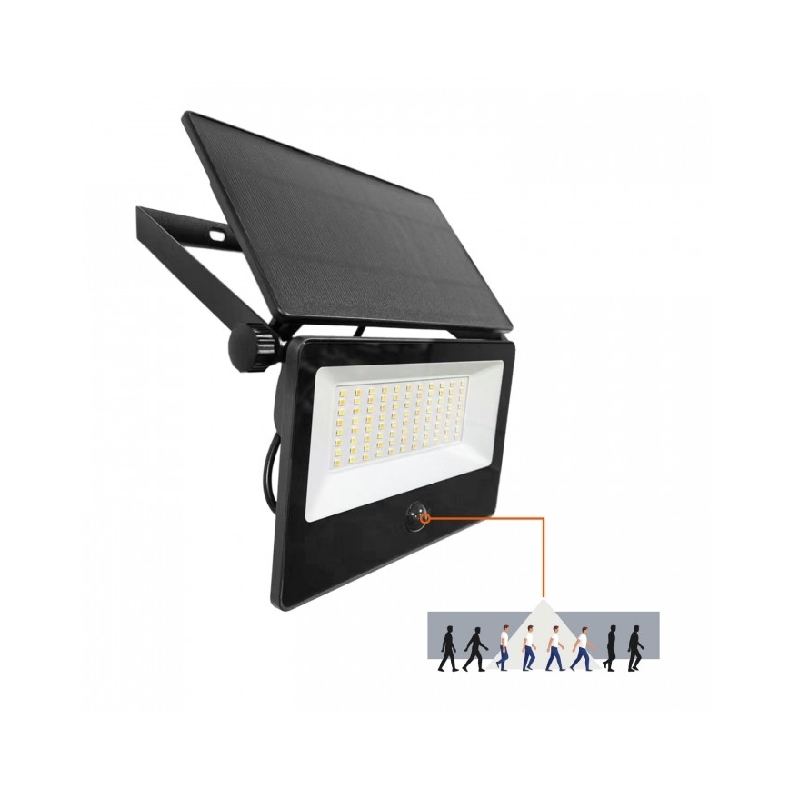 LED saulės prožektorius su jutikliu NCS G2 LED/30W/3,7V 3000/4000/6500K IP54 5200 mAh