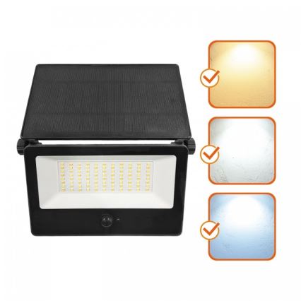 LED saulės prožektorius su jutikliu NCS G2 LED/30W/3,7V 3000/4000/6500K IP54 5200 mAh