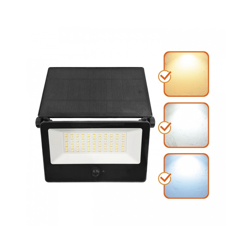 LED saulės prožektorius su jutikliu NCS G2 LED/30W/3,7V 3000/4000/6500K IP54 5200 mAh