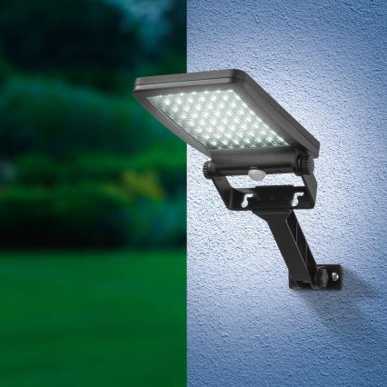 LED saulės prožektorius su jutikliu ADIK LED/1,2W/3,7V 1200 mAh 6500K IP44