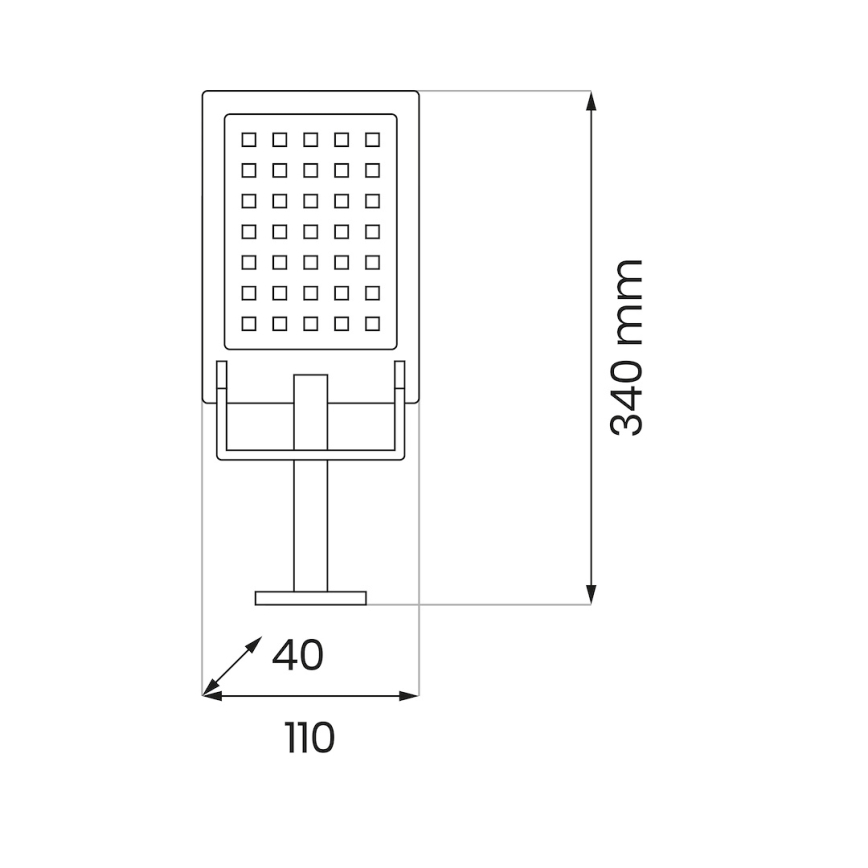 LED saulės prožektorius su jutikliu ADIK LED/1,2W/3,7V 1200 mAh 6500K IP44